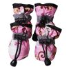 4 Pcs Pink Cute Dog Shoes Foot Covers Rain Shoes Puppy Cat Waterproof Pet Shoes, 4#