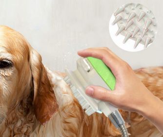 Dog Pet Shower Sprayer Scrubber, 3 Gear in One Pet Bathing & Massaging, Compatible to All Standard Water Tube, New Pets Cleaning Washing Grooming Brus