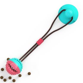 Multifunction Pet Molar Bite Toy with Suction Cup Interactive Dog Rope Toys Self-Playing Rubber Ball Cleaning Teeth Treat Dispensing Ball