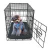 20" Pet Kennel Cat Dog Folding Cage Crate Wire Metal Steel 1 Door