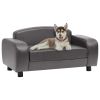 Dog Sofa Gray 31.5"x19.7"x15.7" Faux Leather