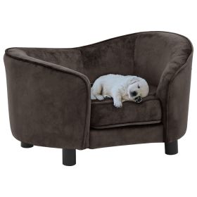 Dog Sofa Brown 27.2"x19.3"x15.7" Plush