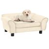 Dog Sofa Cream 28.3"x17.7"x11.8" Plush