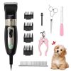 M02-03 Dog Clippers Shaver 12V High Power Dog Grooming Clippers for Thick Heavy Coats Plug-in Professional Pet Trimmer Clippers Kit with 4 Guard Comb