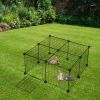 Small Pet Playpen, Metal Wire Apartment-style Two-storey Animal Fence and Kennel YJ