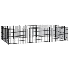 Outdoor Dog Kennel Steel 446.4 ftÂ²