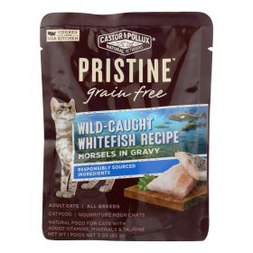 Castor and Pollux Cat - Wild Whitefish Morsel - Grain Free - Case of 24 - 3 oz