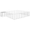 Dog Kennel Silver 273.5 ftÂ² Steel