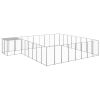 Dog Kennel Silver 221.4 ftÂ² Steel