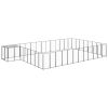 Dog Kennel Black 325.6 ftÂ² Steel