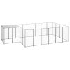 Dog Kennel Silver 91.2 ftÂ² Steel