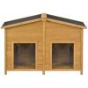 GO 47.2 ' Large Wooden Dog House Outdoor, Outdoor & Indoor Dog Crate, Cabin Style, With Porch, 2 Doors