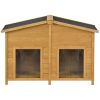 GO 47.2 ' Large Wooden Dog House Outdoor, Outdoor & Indoor Dog Crate, Cabin Style, With Porch, 2 Doors