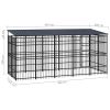 Outdoor Dog Kennel with Roof Steel 99.2 ftÂ²