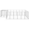 Dog Kennel Silver 91.2 ftÂ² Steel