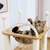 (Do Not Sell on Amazon) Modern Wooden Cat Tree Multi-Level Cat Tower With Fully Sisal Covering Scratching Posts, Deluxe Condos And Large Space Capsule