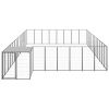 Dog Kennel Black 325.6 ftÂ² Steel