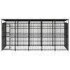 Outdoor Dog Kennel with Roof Steel 99.2 ftÂ²