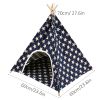 Canvas and Pine Foldable Indoor and Outdoor Pet Tent Washable Dog Bed Play House