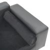 Dog Sofa Gray 31.9"x16.9"x12.2" Plush and Faux Leather