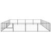 Dog Kennel Black 301.4 ftÂ² Steel