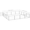 Dog Kennel Silver 172.2 ftÂ² Steel