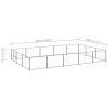 Dog Kennel Silver 161.5 ftÂ² Steel