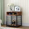 JHX Furniture Dog Crates for small dogs Wooden Dog Kennel Dog Crate End Table, Nightstand(Rustic Brown)