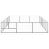 Dog Kennel Silver 193.8 ftÂ² Steel