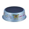 Stainless Steel Pet Bowl with Sneaky Dog Design and Rubber Base, Multicolor