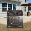 Heavy Duty Dog Crate Cage Kennel Strong Metal Frame Kennel Durable Indoor & Outdoor Kennel for Large Dogs, Easy to Assemble and Move with Four Wheels