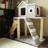 Cat Tree House 36 Inch Tower Condo Scratching Post Ladder Gray