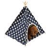 Canvas and Pine Foldable Indoor and Outdoor Pet Tent Washable Dog Bed Play House