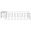 Dog Kennel Silver 117.2 ft² Steel