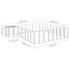 Dog Kennel Silver 221.4 ft² Steel