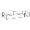 Dog Kennel Black 86.1 ftÂ² Steel