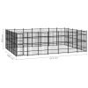 Outdoor Dog Kennel Steel 347.2 ftÂ²