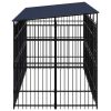 Outdoor Dog Kennel with Roof Steel 99.2 ftÂ²