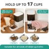 Automatic Cat Feeder, Timed Cat Feeder with APP Control, Dog Food Dispenser with Stainless Steel & Lock Lid, Up to 20 Portions 10 Meals Per Day, 30S V