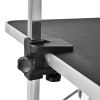 Midium size 36&quot; steel legs foldable nylon clamp adjustable arm rubber mat pet grooming table