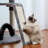 Modern Large Cat Tree with Spacious Condo, Large Top Perch, Cozy Hammock, Scratching Post, Climbing Ladder, Feeding Bowl and Cat Interactive Toy For B