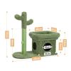 Fully Wrapped  2 In1 Cactus Cat Tree Condo With Dangling Ball