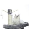 Modern Large Cat Tree with Spacious Condo, Large Top Perch, Cozy Hammock, Scratching Post, Climbing Ladder, Feeding Bowl and Cat Interactive Toy For B