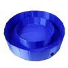 Dog/Cat Pool Feeling Cool Indoor Outdoor Pet Pool Bath Round Pool Foldable and Portable M Size 80*20cm