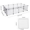 Small Pet Playpen, Metal Wire Apartment-style Two-storey Animal Fence and Kennel YJ