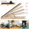 39" Long Wooden Pet Ramp, Folding Dog Cat Ramp with Height Adjustment From 15.8" to 23.6" and Non-Slip Mat for Bed Couch, Natural