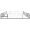 Dog Kennel Black 387.5 ftÂ² Steel