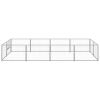 Dog Kennel Silver 86.1 ftÂ² Steel