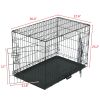 36" Pet Kennel Cat Dog Folding Steel Crate Animal Playpen Wire Metal