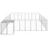 Dog Kennel Silver 273.5 ftÂ² Steel